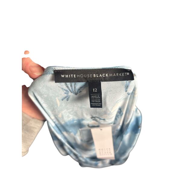 NWT WHBM Breathless Glass Blouse Ruffle
Pleated Waist V-Neck Size 12 - Picture 5 of 6